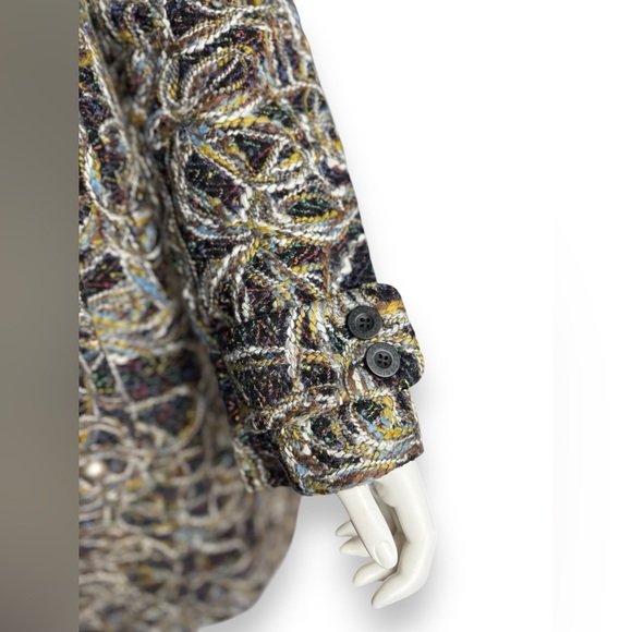 NWT Desigual Abstracto Tierra Wool Blend Embroidered Coat - Picture 5 of 12